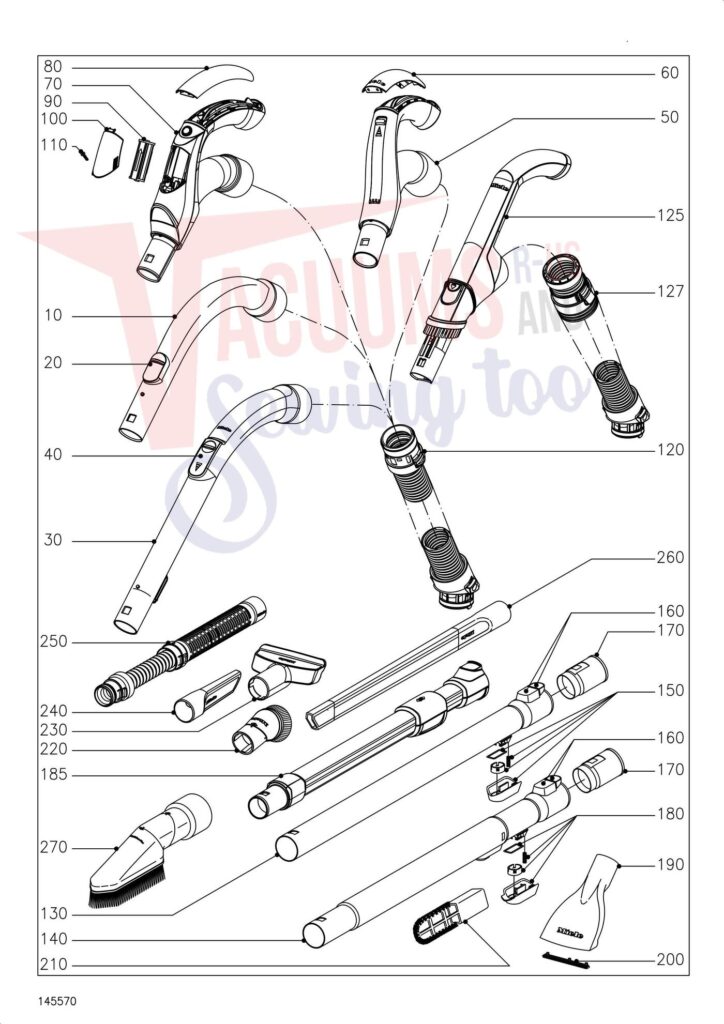 Miele SGSA3 exploded schematic diagram (page 6)