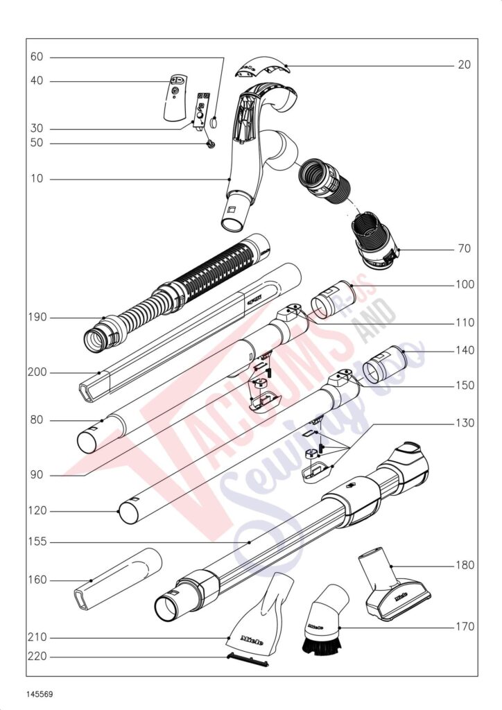 Miele SGUG2 exploded schematic diagram (page 6)