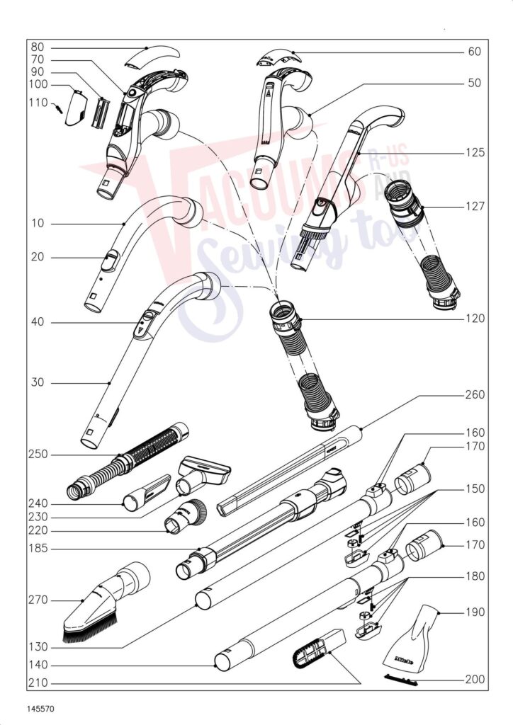 Miele SGSE1 exploded schematic diagram (page 6)