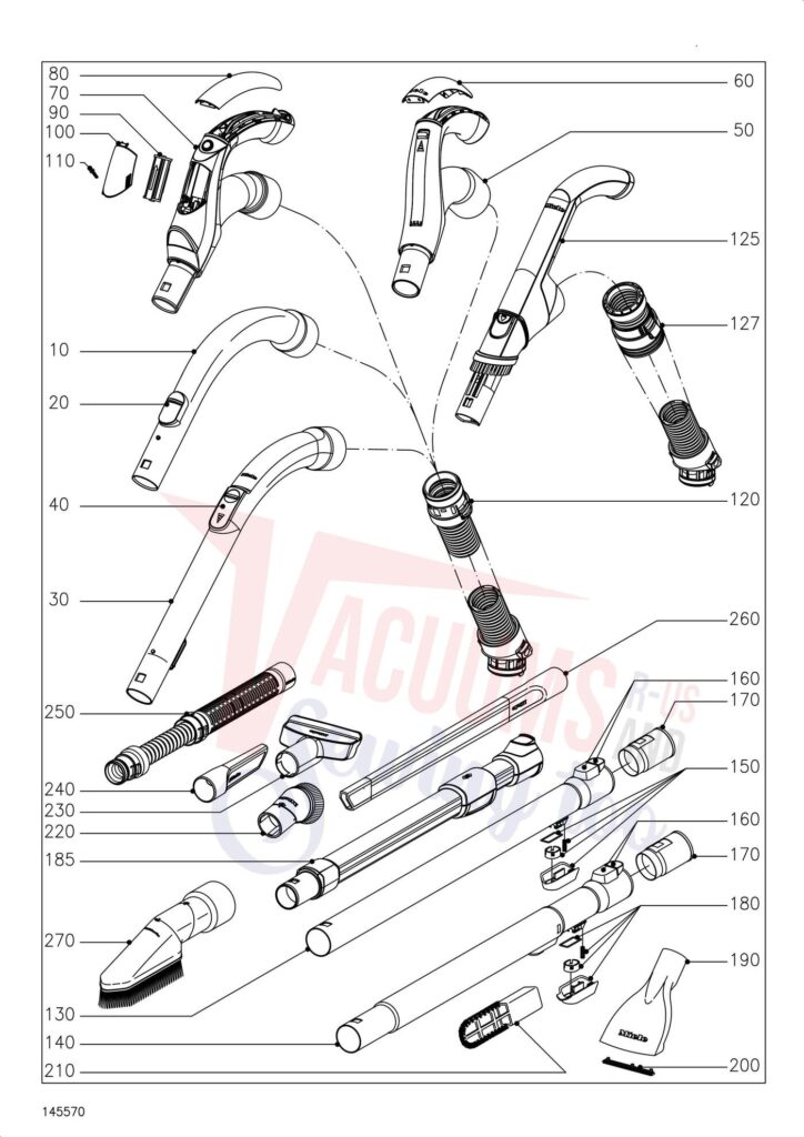 Miele SGSA1 exploded schematic diagram (page 6)