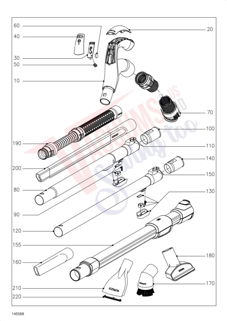 Miele SGME1 exploded schematic diagram (page 6)