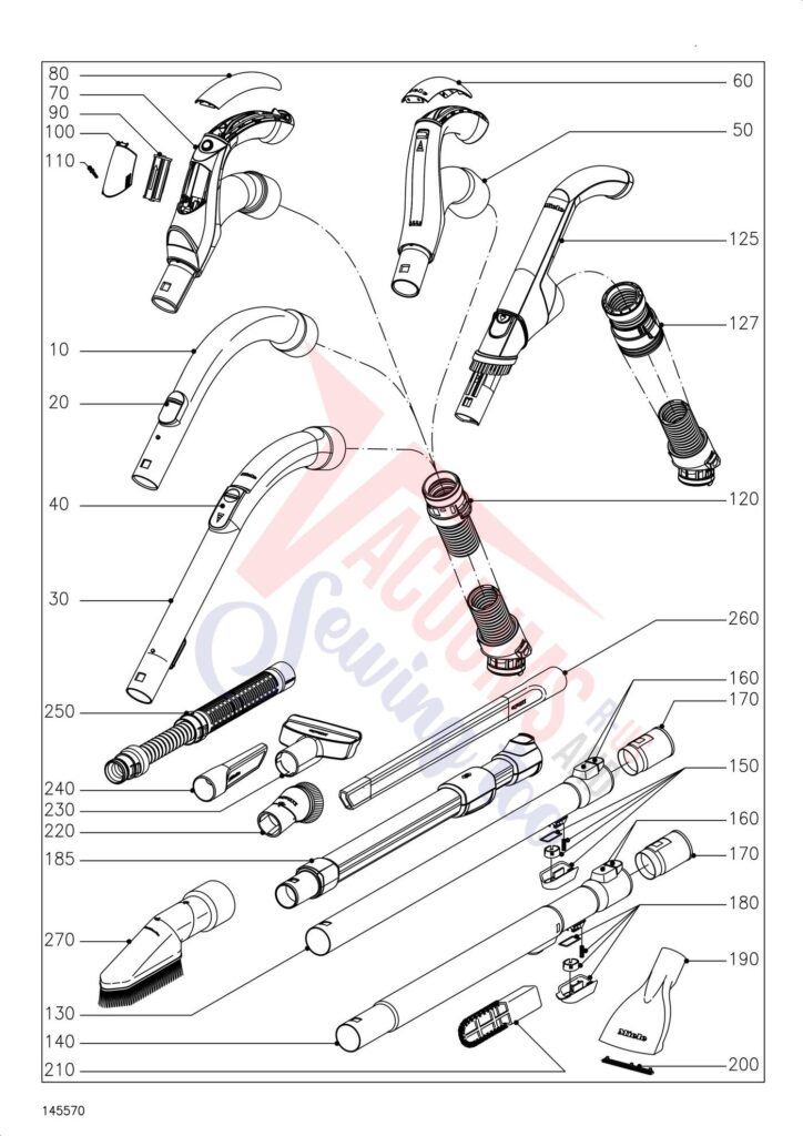 Miele SGJE1 exploded schematic diagram (page 6)