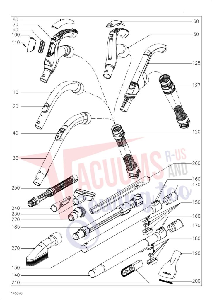 Miele SGJA1 exploded schematic diagram (page 6)