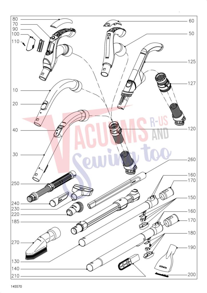 Miele SGFG3 exploded schematic diagram (page 6)