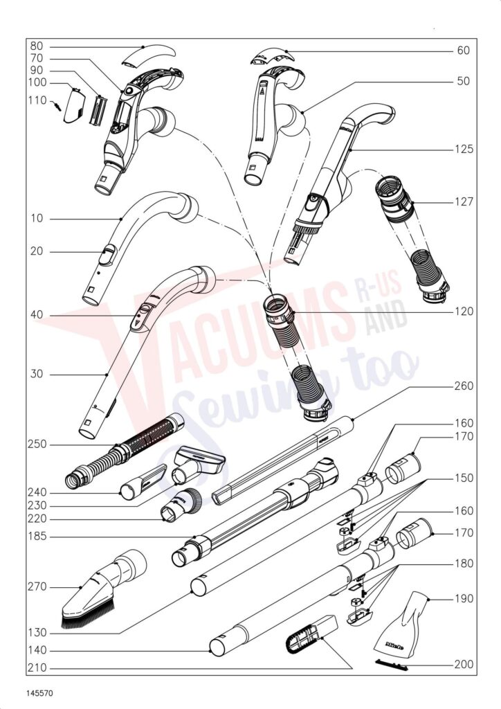 Miele SGFF5 exploded schematic diagram (page 6)