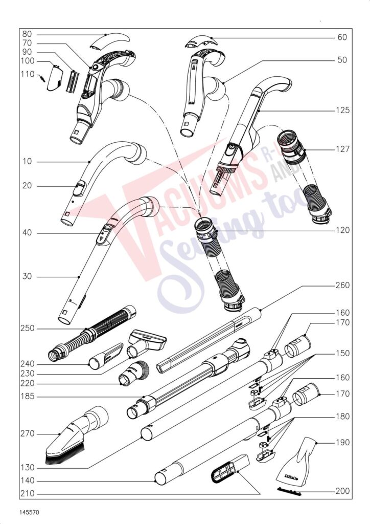 Miele SGSF4 exploded schematic diagram (page 6)
