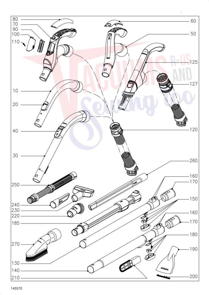 Miele SGSF5 exploded schematic diagram (page 6)
