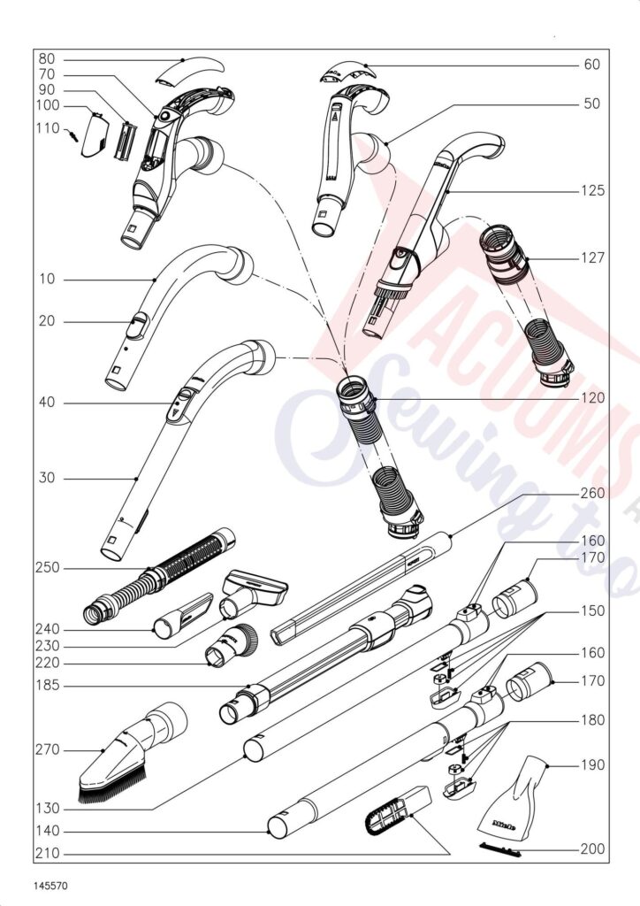Miele SGSG2 exploded schematic diagram (page 6)