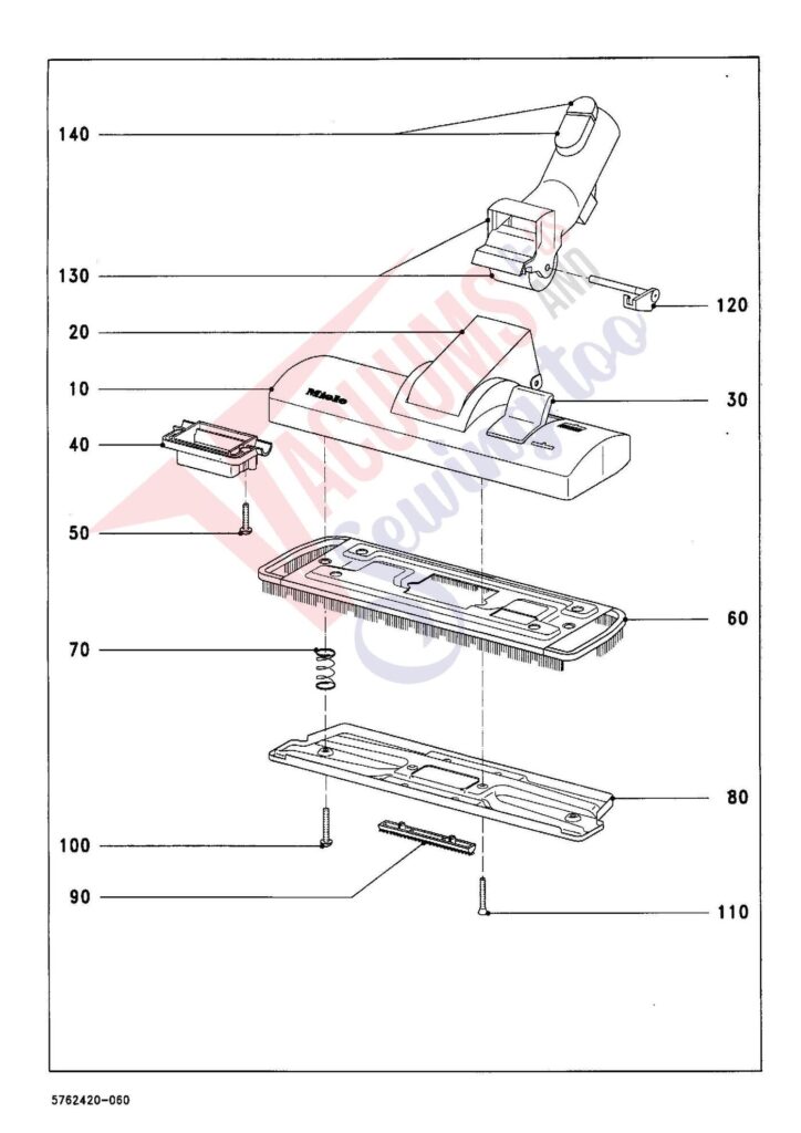 Miele S411I exploded schematic diagram (page 6)