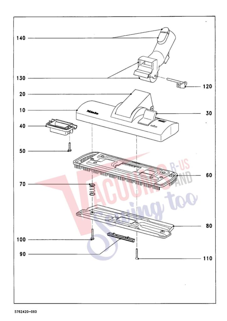 Miele S388 exploded schematic diagram (page 6)