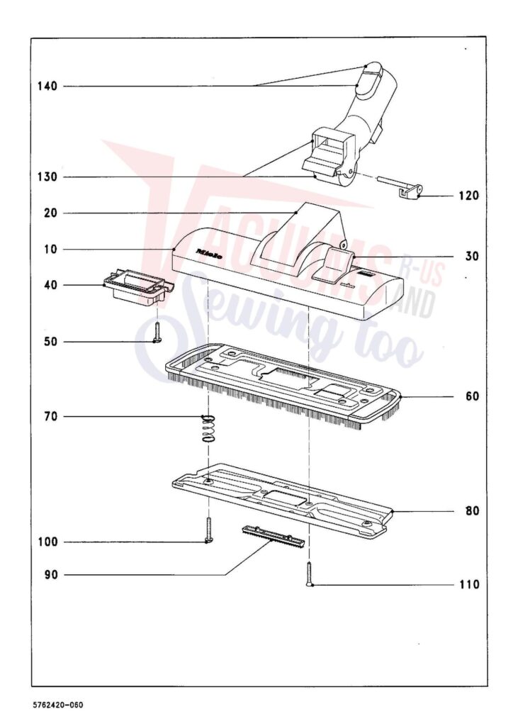 Miele S323I exploded schematic diagram (page 6)