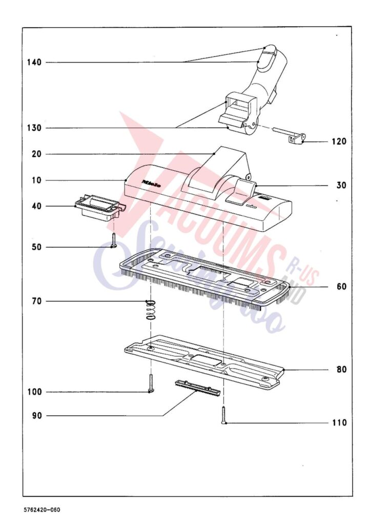 Miele S242 exploded schematic diagram (page 6)