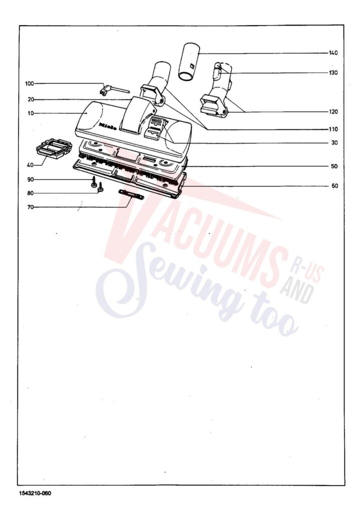 Miele S231 exploded schematic diagram (page 6)