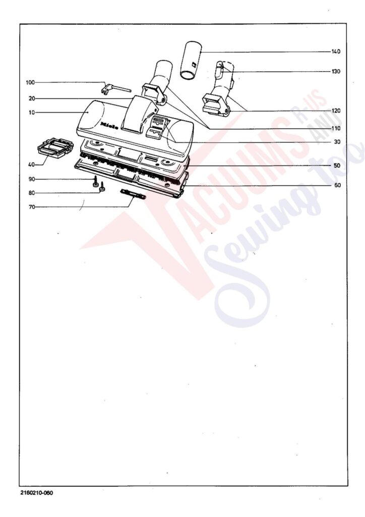 Miele S227 exploded schematic diagram (page 6)