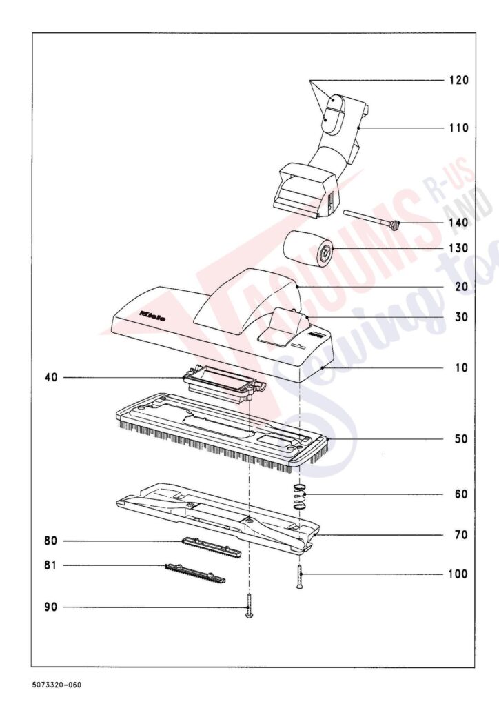 Miele S736 exploded schematic diagram (page 6)