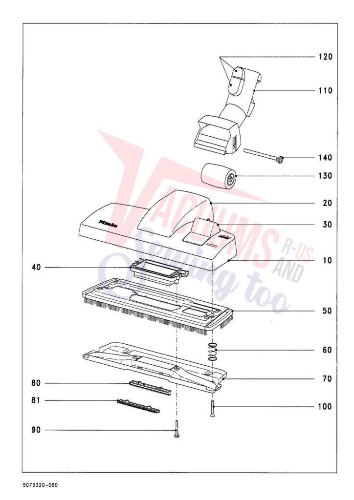 Miele S738 exploded schematic diagram (page 6)