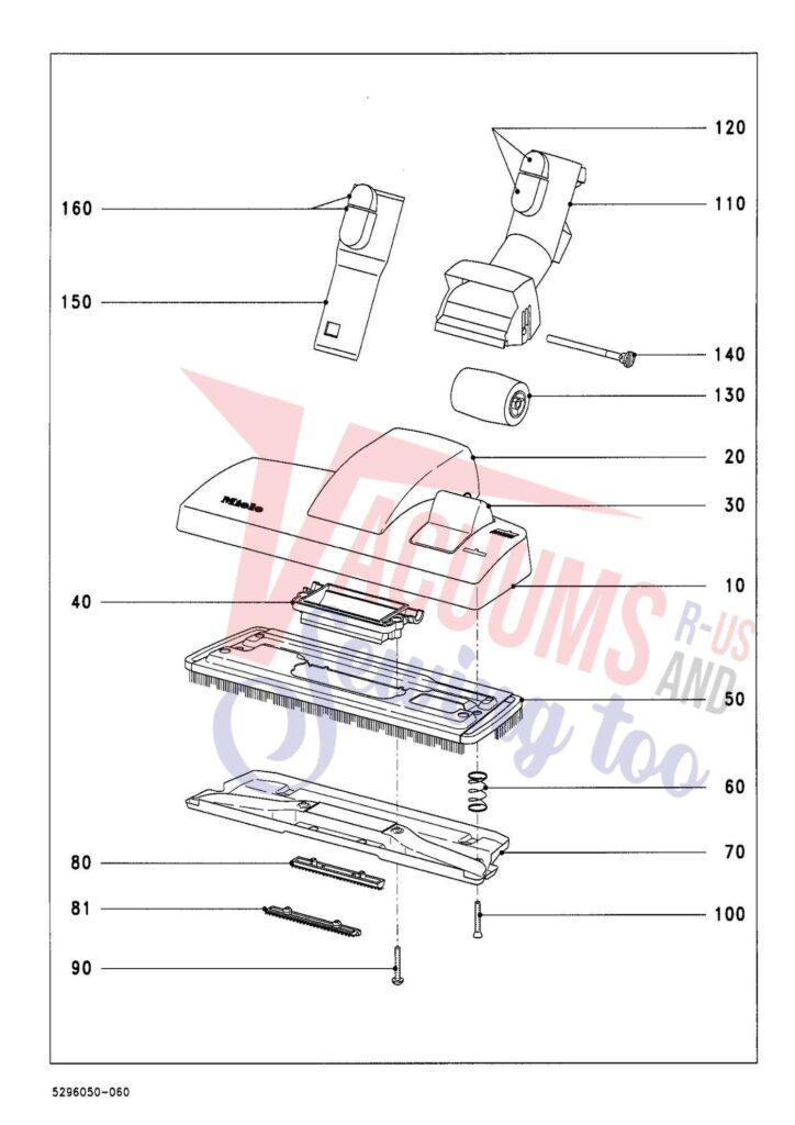 Miele S744 exploded schematic diagram (page 6)