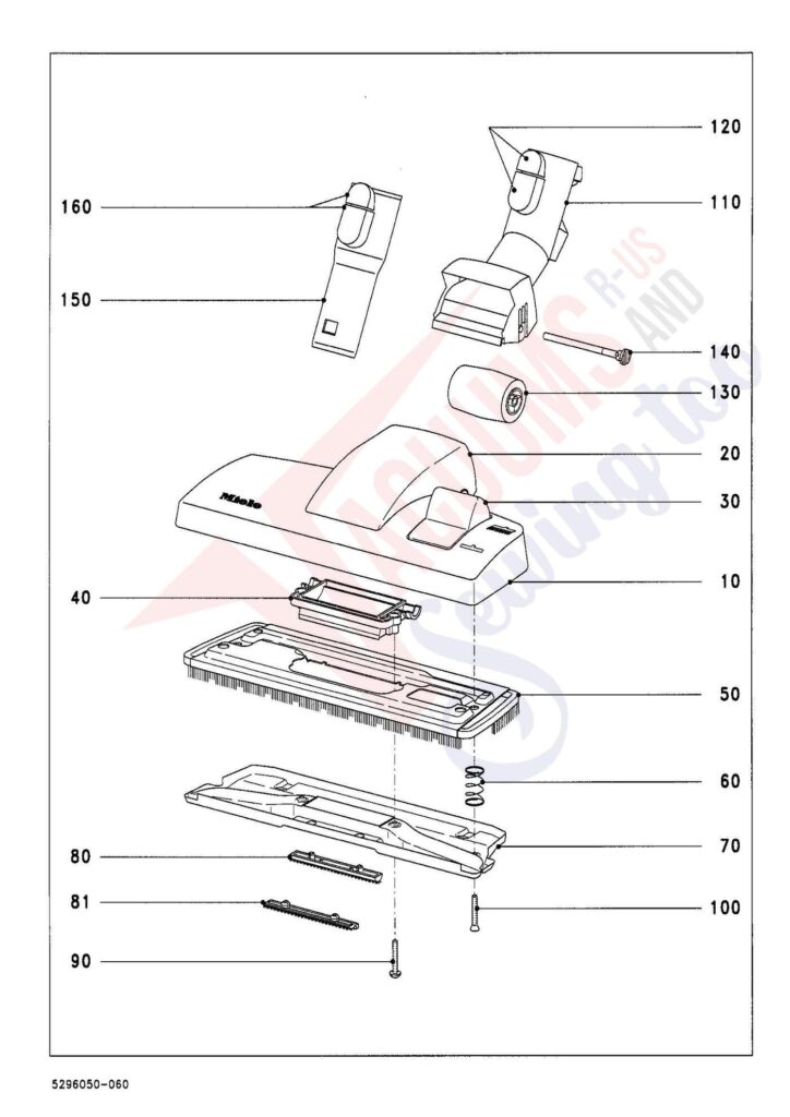 Miele S849 exploded schematic diagram (page 6)