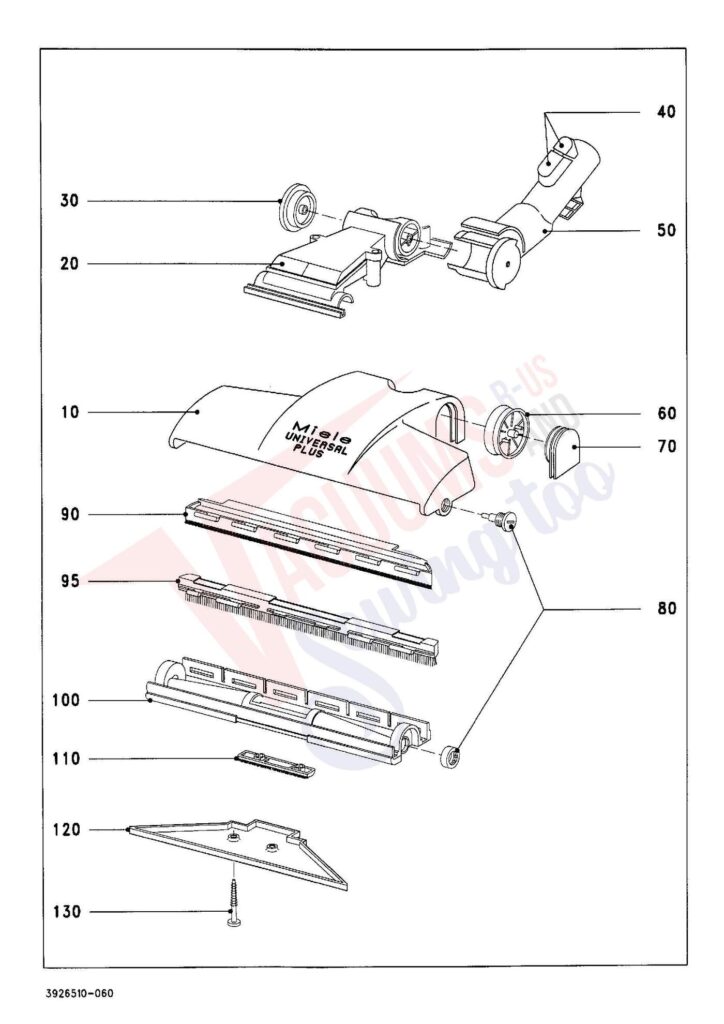 Miele S338I exploded schematic diagram (page 6)