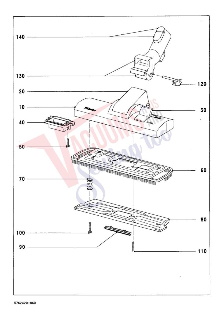 Miele S372 exploded schematic diagram (page 6)