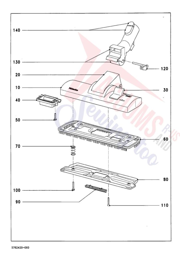 Miele S378 exploded schematic diagram (page 6)