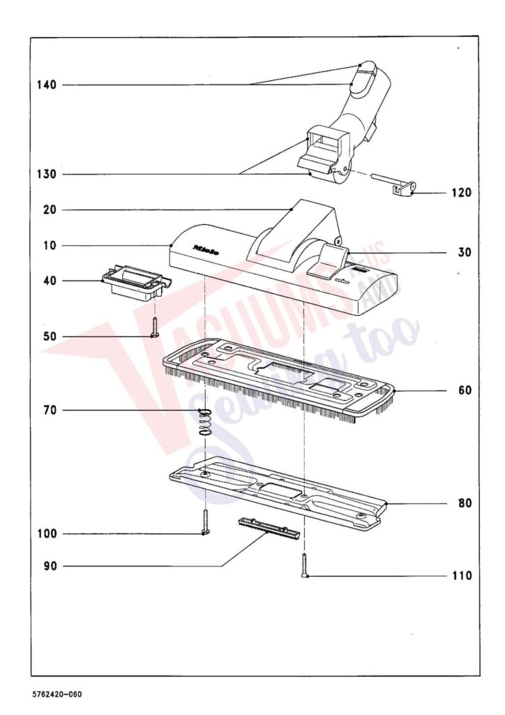 Miele S382 exploded schematic diagram (page 6)
