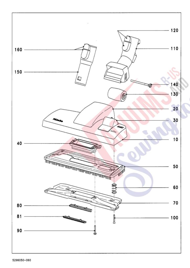 Miele S748 exploded schematic diagram (page 6)