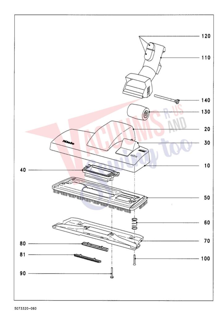 Miele S734 exploded schematic diagram (page 6)