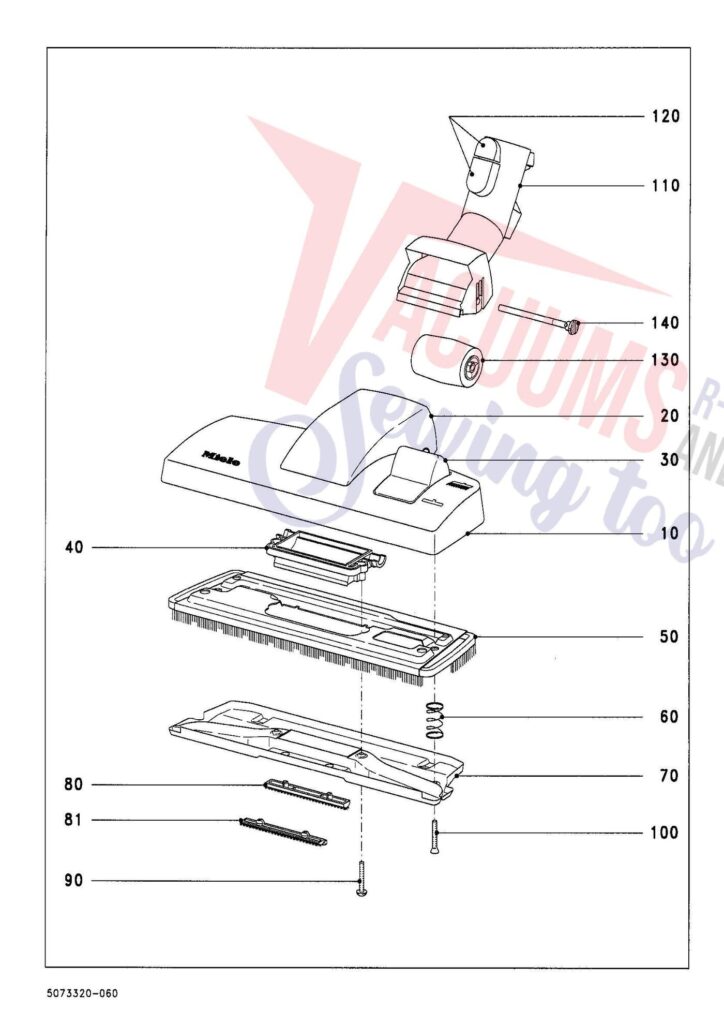 Miele S726 exploded schematic diagram (page 6)
