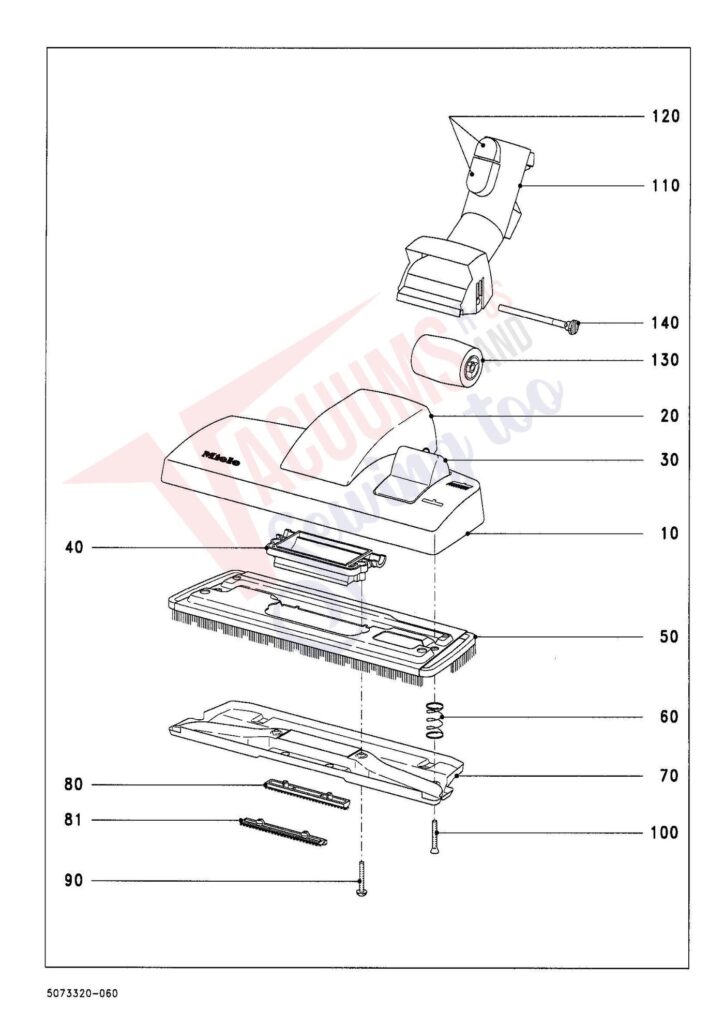 Miele S711 exploded schematic diagram (page 6)