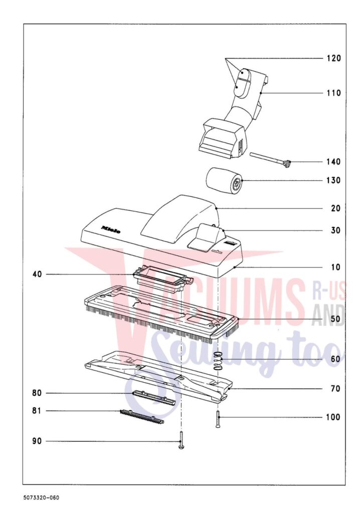 Miele S572 exploded schematic diagram (page 6)
