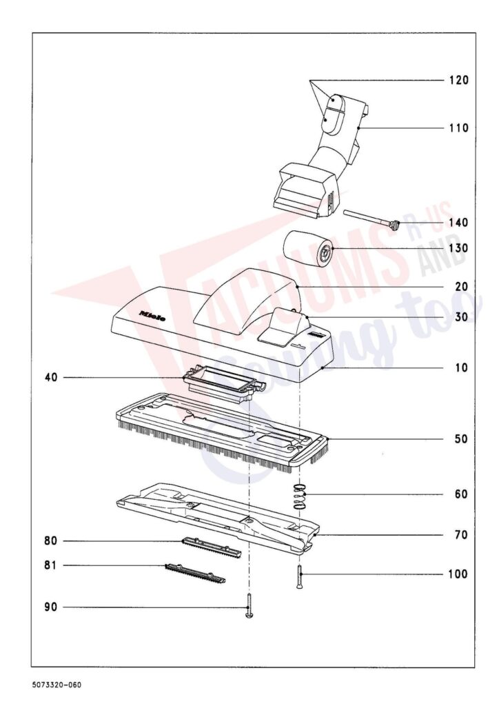 Miele S571 exploded schematic diagram (page 6)