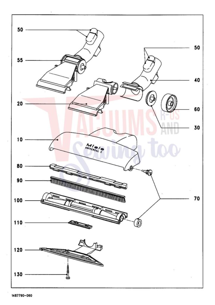 Miele S232I exploded schematic diagram (page 7)