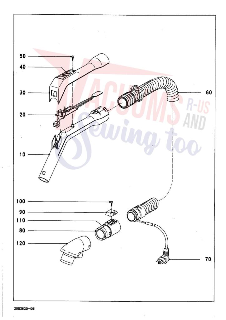Miele S278I exploded schematic diagram (page 7)