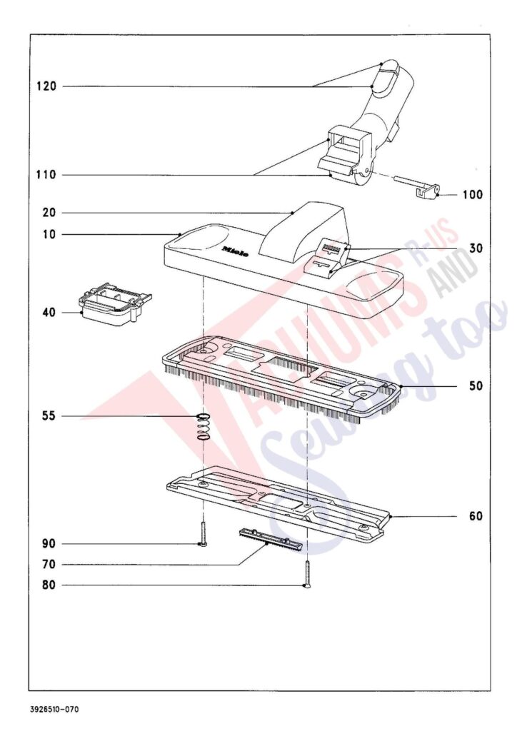 Miele S328I exploded schematic diagram (page 7)