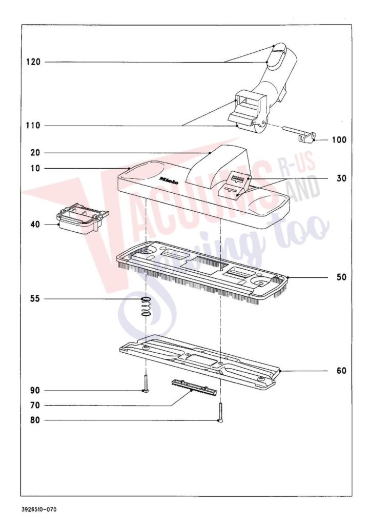 Miele S338I exploded schematic diagram (page 7)