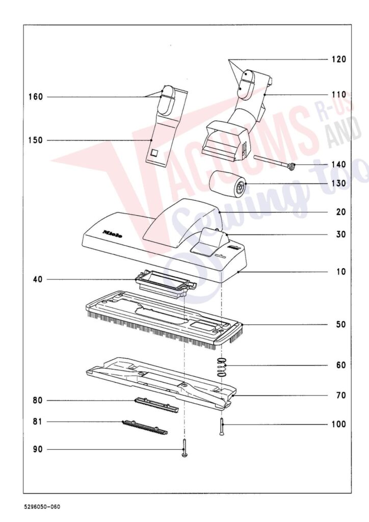 Miele S758 exploded schematic diagram (page 7)