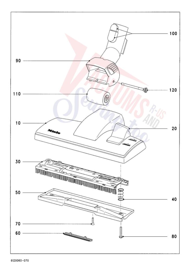 Miele S291 exploded schematic diagram (page 7)