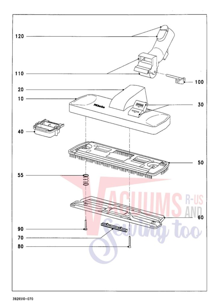 Miele S448I exploded schematic diagram (page 7)