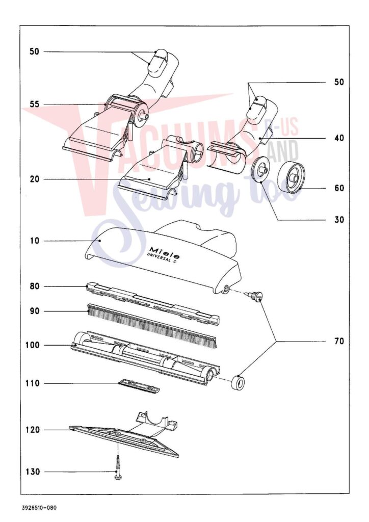 Miele S318I exploded schematic diagram (page 7)