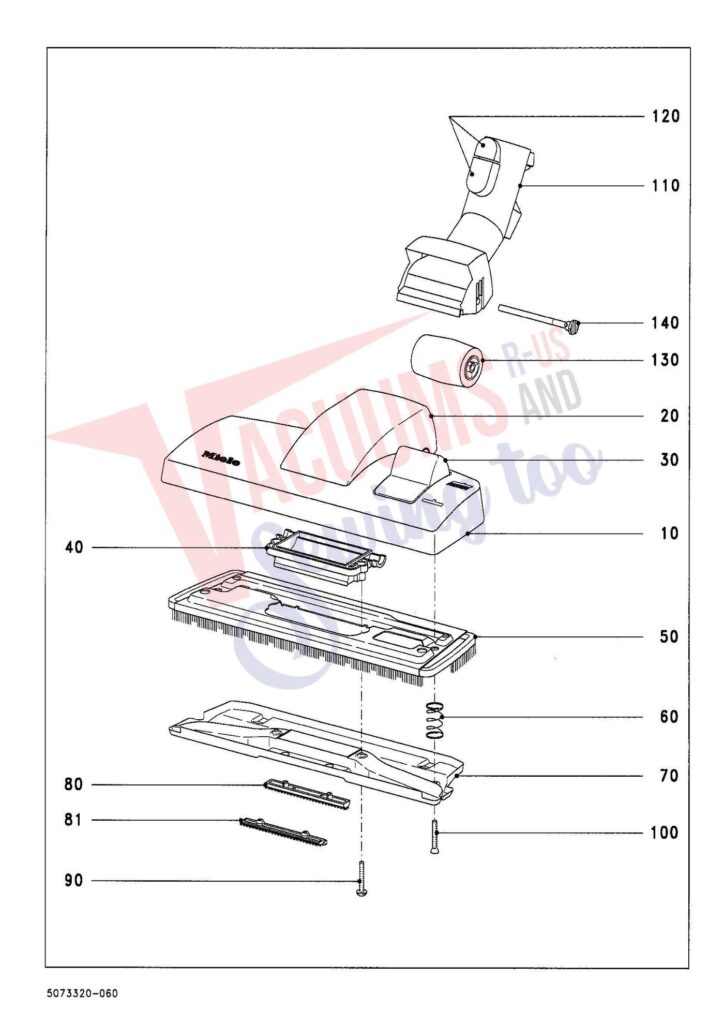 Miele S524 exploded schematic diagram (page 7)