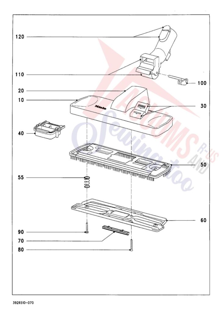 Miele S344I exploded schematic diagram (page 8)