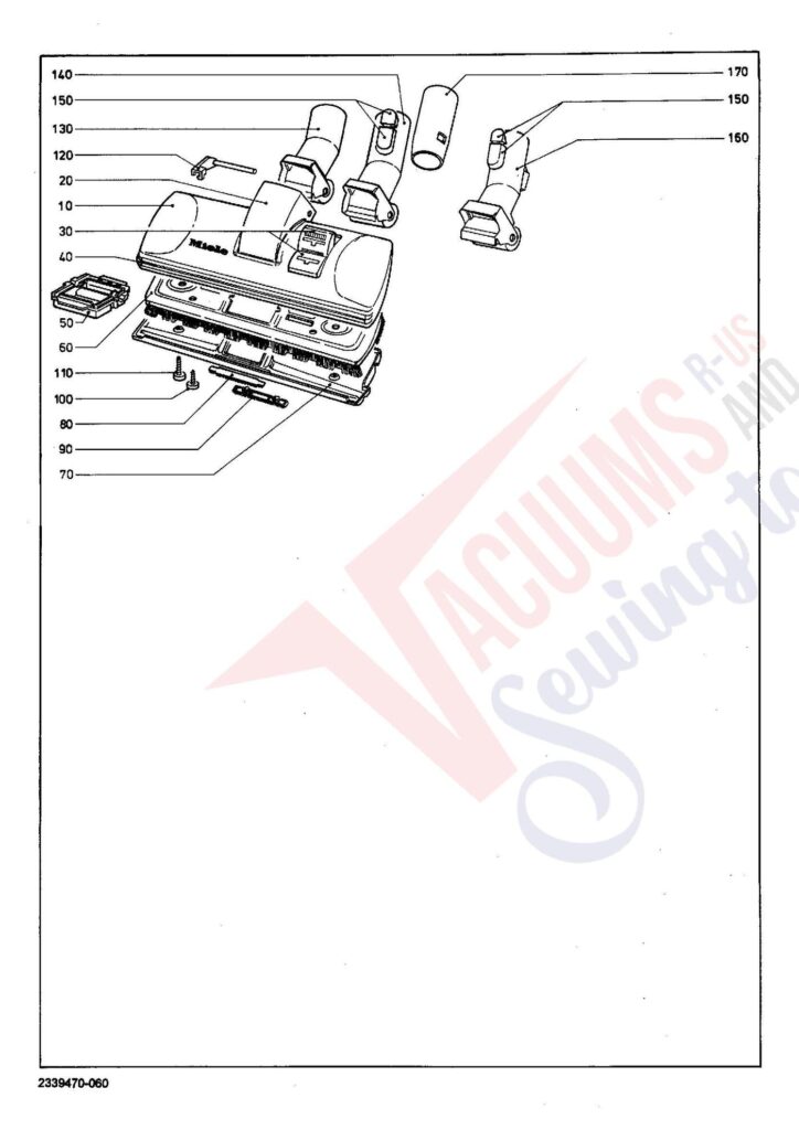 Miele S278I-SIL exploded schematic diagram (page 8)