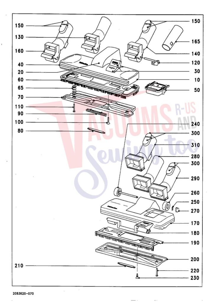 Miele S278I exploded schematic diagram (page 8)