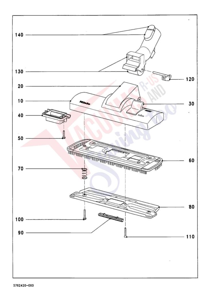 Miele S326I exploded schematic diagram (page 8)