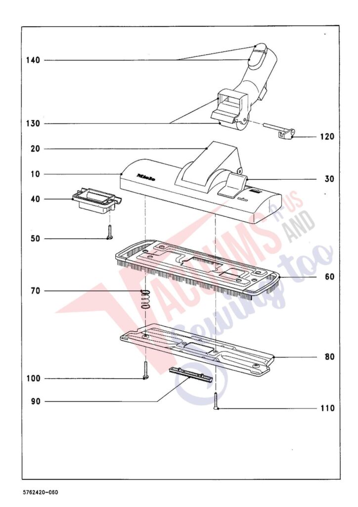 Miele S334I exploded schematic diagram (page 8)