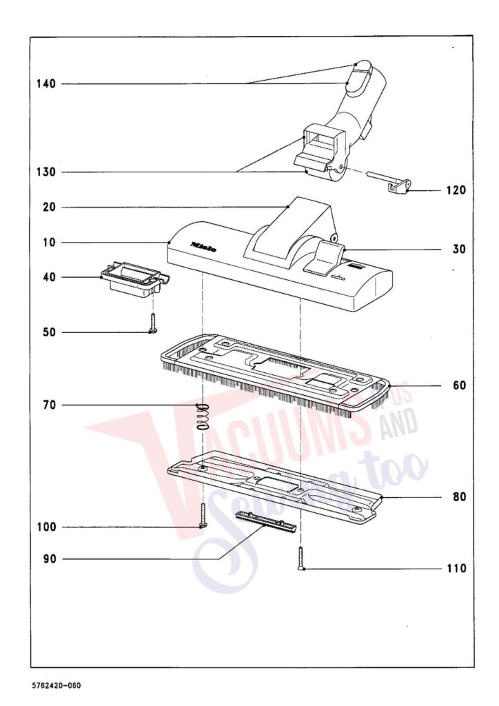 Miele S338I exploded schematic diagram (page 8)