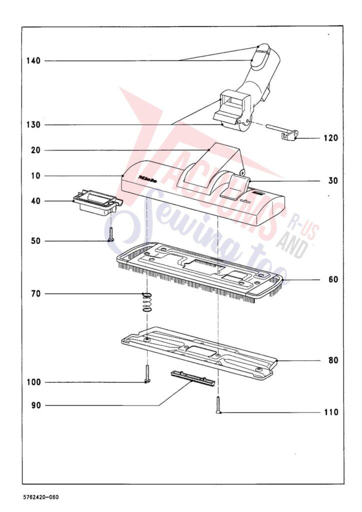 Miele S346I exploded schematic diagram (page 8)