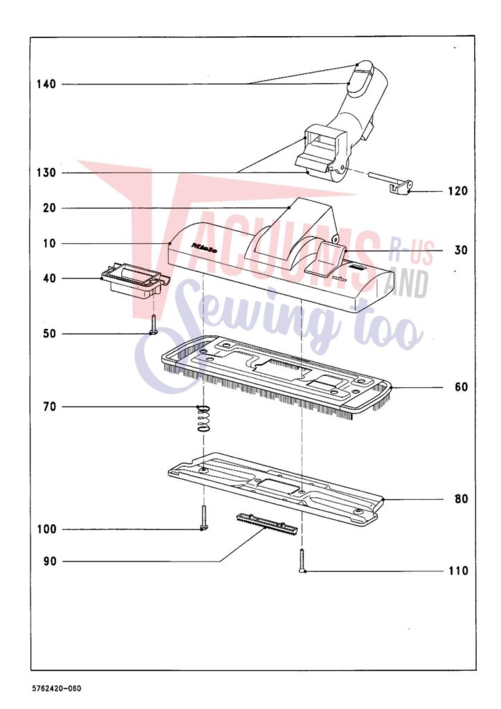 Miele S347I exploded schematic diagram (page 8)