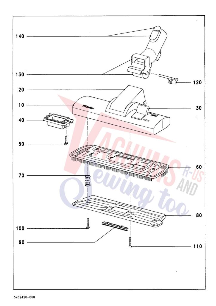 Miele S348I exploded schematic diagram (page 8)